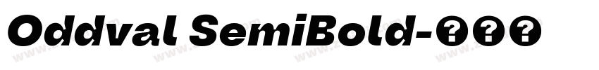Oddval SemiBold字体转换